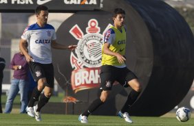 Durante o treino desta tarde no CT Joaquim Grava, Parque Ecolgico do Tiete, zona leste de So Paulo. O prximo jogo da equipe ser quarta-feira, dia 23/07, contra o Bahia/BA, jogo de ida vlido pela Copa do Brasil 2014