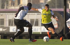 Durante o treino desta tarde no CT Joaquim Grava, Parque Ecolgico do Tiete, zona leste de So Paulo. O prximo jogo da equipe ser quarta-feira, dia 23/07, contra o Bahia/BA, jogo de ida vlido pela Copa do Brasil 2014