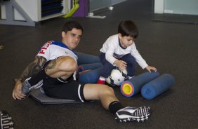 Durante o treino desta tarde no CT Joaquim Grava, Parque Ecolgico do Tiete, zona leste de So Paulo. O prximo jogo da equipe ser quarta-feira, dia 23/07, contra o Bahia/BA, jogo de ida vlido pela Copa do Brasil 2014