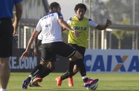 Durante o treino desta tarde no CT Joaquim Grava, Parque Ecolgico do Tiete, zona leste de So Paulo. O prximo jogo da equipe ser quarta-feira, dia 23/07, contra o Bahia/BA, jogo de ida vlido pela Copa do Brasil 2014