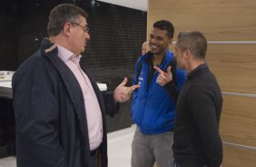 Nos vestiários antes do jogo entre Corinthians x Bahia/BA, realizada esta noite na Arena Corinthians, jogo de ida válido pela Copa do Brasil 2014