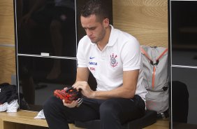 Nos vestiários antes do jogo entre Corinthians x Bahia/BA, realizada esta noite na Arena Corinthians, jogo de ida válido pela Copa do Brasil 2014
