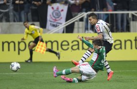 Durante o jogo entre Corinthians x Palmeiras, realizado esta tarde na Arena Corinthians, válido pela 12ª rodada do Campeonato Brasileiro de 2014