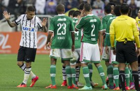 Durante o jogo entre Corinthians x Palmeiras, realizado esta tarde na Arena Corinthians, válido pela 12ª rodada do Campeonato Brasileiro de 2014