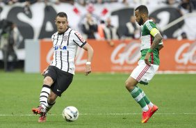 Durante o jogo entre Corinthians x Palmeiras, realizado esta tarde na Arena Corinthians, válido pela 12ª rodada do Campeonato Brasileiro de 2014