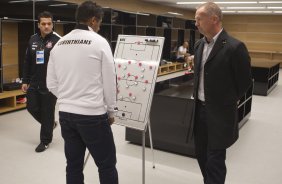 Nos vestiários antes do jogo entre Corinthians x Palmeiras, realizado esta tarde na Arena Corinthians, válido pela 12ª rodada do Campeonato Brasileiro de 2014