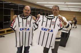 Nos vestiários antes do jogo entre Corinthians x Palmeiras, realizado esta tarde na Arena Corinthians, válido pela 12ª rodada do Campeonato Brasileiro de 2014