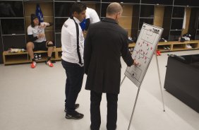 Nos vestirios antes do jogo entre Corinthians x Palmeiras, realizado esta tarde na Arena Corinthians, vlido pela 12 rodada do Campeonato Brasileiro de 2014