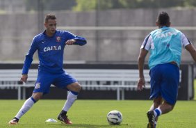 Durante o treino desta manh no CT Joaquim Grava, Parque Ecolgico do Tiete, zona leste de So Paulo. O prximo jogo da equipe ser domingo, dia 03/08, contra o Coritiba, no estdio Couto Pereira, jogo vlido pela 13 rodada do Campeonato Brasileiro de 2014