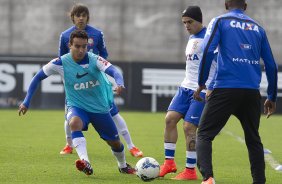 Durante o treino desta manh no CT Joaquim Grava, Parque Ecolgico do Tiete, zona leste de So Paulo. O prximo jogo da equipe ser domingo, dia 03/08, contra o Coritiba, no estdio Couto Pereira, jogo vlido pela 13 rodada do Campeonato Brasileiro de 2014