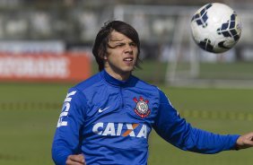 Durante o treino desta manh no CT Joaquim Grava, Parque Ecolgico do Tiete, zona leste de So Paulo. O prximo jogo da equipe ser domingo, dia 03/08, contra o Coritiba, no estdio Couto Pereira, jogo vlido pela 13 rodada do Campeonato Brasileiro de 2014
