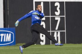 Durante o treino desta manh no CT Joaquim Grava, Parque Ecolgico do Tiete, zona leste de So Paulo. O prximo jogo da equipe ser domingo, dia 03/08, contra o Coritiba, no estdio Couto Pereira, jogo vlido pela 13 rodada do Campeonato Brasileiro de 2014