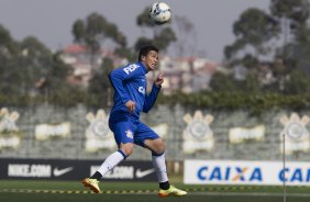 Durante o treino desta manh no CT Joaquim Grava, Parque Ecolgico do Tiete, zona leste de So Paulo. O prximo jogo da equipe ser domingo, dia 03/08, contra o Coritiba, no estdio Couto Pereira, jogo vlido pela 13 rodada do Campeonato Brasileiro de 2014