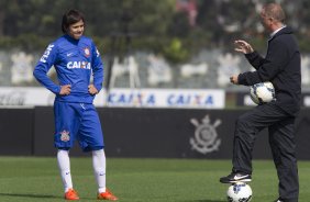 Durante o treino desta manh no CT Joaquim Grava, Parque Ecolgico do Tiete, zona leste de So Paulo. O prximo jogo da equipe ser domingo, dia 03/08, contra o Coritiba, no estdio Couto Pereira, jogo vlido pela 13 rodada do Campeonato Brasileiro de 2014