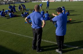 Durante o treino desta tarde no CT Joaquim Grava, Parque Ecolgico do Tiete, zona leste de So Paulo. O prximo jogo da equipe ser domingo, dia 03/08, contra o Coritiba, no estdio Couto Pereira, jogo vlido pela 13 rodada do Campeonato Brasileiro de 2014