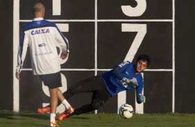 Durante o treino desta tarde no CT Joaquim Grava, Parque Ecolgico do Tiete, zona leste de So Paulo. O prximo jogo da equipe ser domingo, dia 03/08, contra o Coritiba, no estdio Couto Pereira, jogo vlido pela 13 rodada do Campeonato Brasileiro de 2014