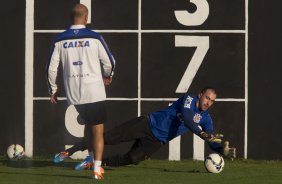 Durante o treino desta tarde no CT Joaquim Grava, Parque Ecológico do Tiete, zona leste de São Paulo. O próximo jogo da equipe será domingo, dia 03/08, contra o Coritiba, no estádio Couto Pereira, jogo válido pela 13ª rodada do Campeonato Brasileiro de 2014