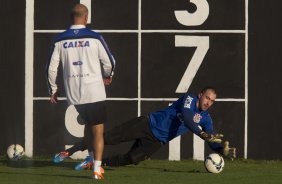 Durante o treino desta tarde no CT Joaquim Grava, Parque Ecolgico do Tiete, zona leste de So Paulo. O prximo jogo da equipe ser domingo, dia 03/08, contra o Coritiba, no estdio Couto Pereira, jogo vlido pela 13 rodada do Campeonato Brasileiro de 2014