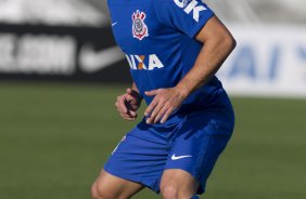 Durante o treino desta tarde no CT Joaquim Grava, Parque Ecolgico do Tiete, zona leste de So Paulo. O prximo jogo da equipe ser domingo, dia 03/08, contra o Coritiba, no estdio Couto Pereira, jogo vlido pela 13 rodada do Campeonato Brasileiro de 2014