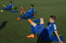 Durante o treino desta tarde no CT Joaquim Grava, Parque Ecolgico do Tiete, zona leste de So Paulo. O prximo jogo da equipe ser domingo, dia 03/08, contra o Coritiba, no estdio Couto Pereira, jogo vlido pela 13 rodada do Campeonato Brasileiro de 2014