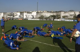 Durante o treino desta tarde no CT Joaquim Grava, Parque Ecolgico do Tiete, zona leste de So Paulo. O prximo jogo da equipe ser domingo, dia 03/08, contra o Coritiba, no estdio Couto Pereira, jogo vlido pela 13 rodada do Campeonato Brasileiro de 2014