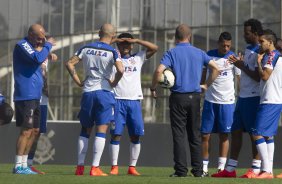 Durante o treino desta manh no CT Joaquim Grava, Parque Ecolgico do Tiete, zona leste de So Paulo. O prximo jogo da equipe ser amanh, domingo, dia 03/08, contra o Coritiba, no estdio Couto Pereira, jogo vlido pela 13 rodada do Campeonato Brasileiro de 2014