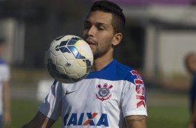 Durante o treino desta manh no CT Joaquim Grava, Parque Ecolgico do Tiete, zona leste de So Paulo. O prximo jogo da equipe ser amanh, domingo, dia 03/08, contra o Coritiba, no estdio Couto Pereira, jogo vlido pela 13 rodada do Campeonato Brasileiro de 2014