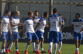 Durante o treino desta manh no CT Joaquim Grava, Parque Ecolgico do Tiete, zona leste de So Paulo. O prximo jogo da equipe ser amanh, domingo, dia 03/08, contra o Coritiba, no estdio Couto Pereira, jogo vlido pela 13 rodada do Campeonato Brasileiro de 2014