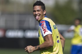 Durante o treino desta manh no CT Joaquim Grava, Parque Ecolgico do Tiete, zona leste de So Paulo. O prximo jogo da equipe ser amanh, domingo, dia 03/08, contra o Coritiba, no estdio Couto Pereira, jogo vlido pela 13 rodada do Campeonato Brasileiro de 2014
