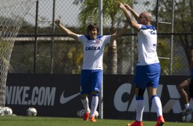 Durante o treino desta manh no CT Joaquim Grava, Parque Ecolgico do Tiete, zona leste de So Paulo. O prximo jogo da equipe ser amanh, domingo, dia 03/08, contra o Coritiba, no estdio Couto Pereira, jogo vlido pela 13 rodada do Campeonato Brasileiro de 2014
