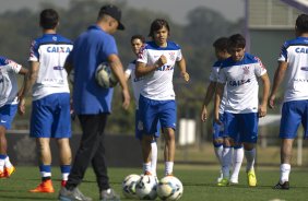 Durante o treino desta manh no CT Joaquim Grava, Parque Ecolgico do Tiete, zona leste de So Paulo. O prximo jogo da equipe ser amanh, domingo, dia 03/08, contra o Coritiba, no estdio Couto Pereira, jogo vlido pela 13 rodada do Campeonato Brasileiro de 2014