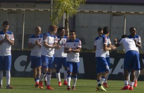 Durante o treino desta manh no CT Joaquim Grava, Parque Ecolgico do Tiete, zona leste de So Paulo. O prximo jogo da equipe ser amanh, domingo, dia 03/08, contra o Coritiba, no estdio Couto Pereira, jogo vlido pela 13 rodada do Campeonato Brasileiro de 2014