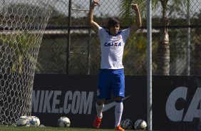 Durante o treino desta manh no CT Joaquim Grava, Parque Ecolgico do Tiete, zona leste de So Paulo. O prximo jogo da equipe ser amanh, domingo, dia 03/08, contra o Coritiba, no estdio Couto Pereira, jogo vlido pela 13 rodada do Campeonato Brasileiro de 2014