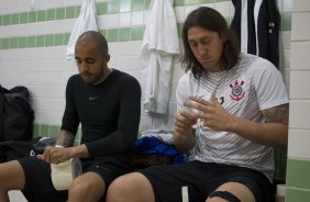 Nos vestiários antes do jogo entre Coritiba x Corinthians realizado esta tarde no estádio Couto Pereira, em Curitiba, válido pela 13ª rodada do Campeonato Brasileiro de 2014