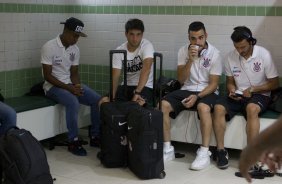 Nos vestiários antes do jogo entre Coritiba x Corinthians realizado esta tarde no estádio Couto Pereira, em Curitiba, válido pela 13ª rodada do Campeonato Brasileiro de 2014