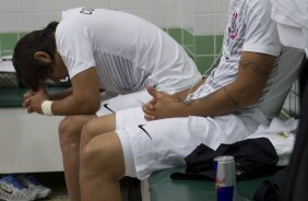 Nos vestiários antes do jogo entre Coritiba x Corinthians realizado esta tarde no estádio Couto Pereira, em Curitiba, válido pela 13ª rodada do Campeonato Brasileiro de 2014