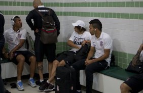 Nos vestiários antes do jogo entre Coritiba x Corinthians realizado esta tarde no estádio Couto Pereira, em Curitiba, válido pela 13ª rodada do Campeonato Brasileiro de 2014