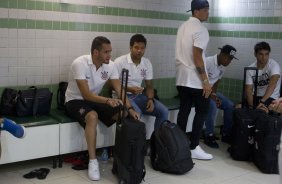 Nos vestiários antes do jogo entre Coritiba x Corinthians realizado esta tarde no estádio Couto Pereira, em Curitiba, válido pela 13ª rodada do Campeonato Brasileiro de 2014