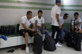 Nos vestirios antes do jogo entre Coritiba x Corinthians realizado esta tarde no estdio Couto Pereira, em Curitiba, vlido pela 13 rodada do Campeonato Brasileiro de 2014