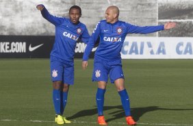 Durante o treino desta tarde no CT Joaquim Grava, Parque Ecolgico do Tiete, zona leste de So Paulo. O prximo jogo da equipe ser amanh, quarta-feira, dia 06/08, contra o Bahia/BA, na Arena Fonte Nova, jogo da volta, vlido pela Copa do Brasil 2014