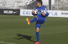 Durante o treino desta tarde no CT Joaquim Grava, Parque Ecolgico do Tiete, zona leste de So Paulo. O prximo jogo da equipe ser amanh, quarta-feira, dia 06/08, contra o Bahia/BA, na Arena Fonte Nova, jogo da volta, vlido pela Copa do Brasil 2014