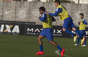 Durante o treino desta tarde no CT Joaquim Grava, Parque Ecolgico do Tiete, zona leste de So Paulo. O prximo jogo da equipe ser amanh, quarta-feira, dia 06/08, contra o Bahia/BA, na Arena Fonte Nova, jogo da volta, vlido pela Copa do Brasil 2014