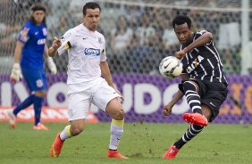 Durante o jogo entre Santos x Corinthians realizado esta tarde na Vila Belmiro, vlido pela 14 rodada do Campeonato Brasileiro de 2014