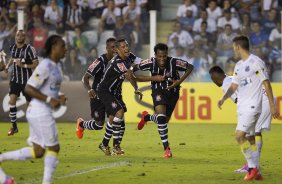 Durante o jogo entre Santos x Corinthians realizado esta tarde na Vila Belmiro, vlido pela 14 rodada do Campeonato Brasileiro de 2014