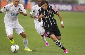 Durante o jogo entre Santos x Corinthians realizado esta tarde na Vila Belmiro, vlido pela 14 rodada do Campeonato Brasileiro de 2014