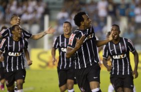 Durante o jogo entre Santos x Corinthians realizado esta tarde na Vila Belmiro, vlido pela 14 rodada do Campeonato Brasileiro de 2014