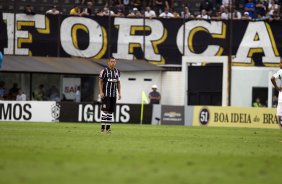 Durante o jogo entre Santos x Corinthians realizado esta tarde na Vila Belmiro, vlido pela 14 rodada do Campeonato Brasileiro de 2014