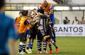 Durante o jogo entre Santos x Corinthians realizado esta tarde na Vila Belmiro, vlido pela 14 rodada do Campeonato Brasileiro de 2014