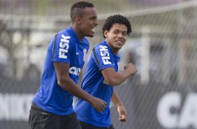 Durante o treino desta tarde no CT Joaquim Grava, Parque Ecolgico do Tiete, zona leste de So Paulo. O prximo jogo da equipe ser amanh, sbado, dia 16/08, contra o Bahia/BA, na Arena Corinthians,valido pela 15 rodada do Campeonato Brasileiro de 2014