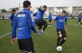 Durante o treino desta tarde no CT Joaquim Grava, Parque Ecolgico do Tiete, zona leste de So Paulo. O prximo jogo da equipe ser amanh, sbado, dia 16/08, contra o Bahia/BA, na Arena Corinthians,valido pela 15 rodada do Campeonato Brasileiro de 2014